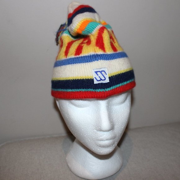 FREE❤️vintage Murray Merkley kids beanie winter wool hat Horus falcon bird motif - Picture 12 of 14